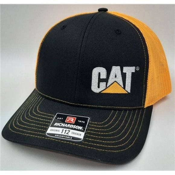 Richardson 112 Trucker CAT Caterpillar Cap Hat Snapback Diesel Power Blue Collar - Picture 2 of 6